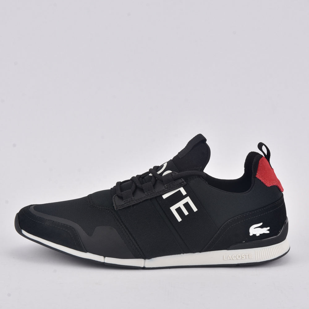 LACOSTE MANEVRA ELITE 0120 1 CMA BLK/RED TEXTILE - 40CMA00041B5
