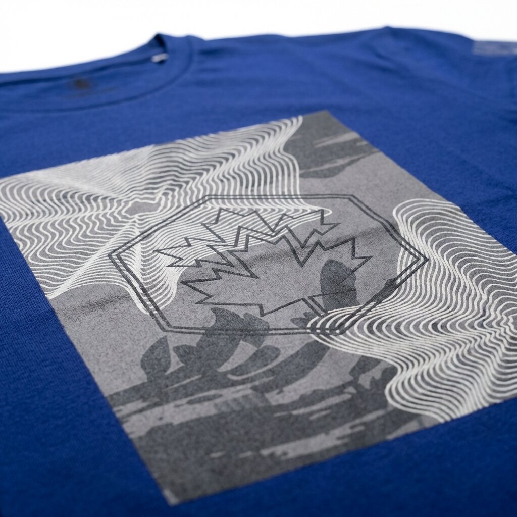 LUMBERJACK MEN TEE BIG NATURE LOGO NAVY - LBJ23009-BLG