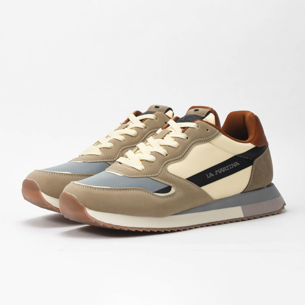 La Martina Low Sneakers Blue Leather - LFM252-040-A70-AE