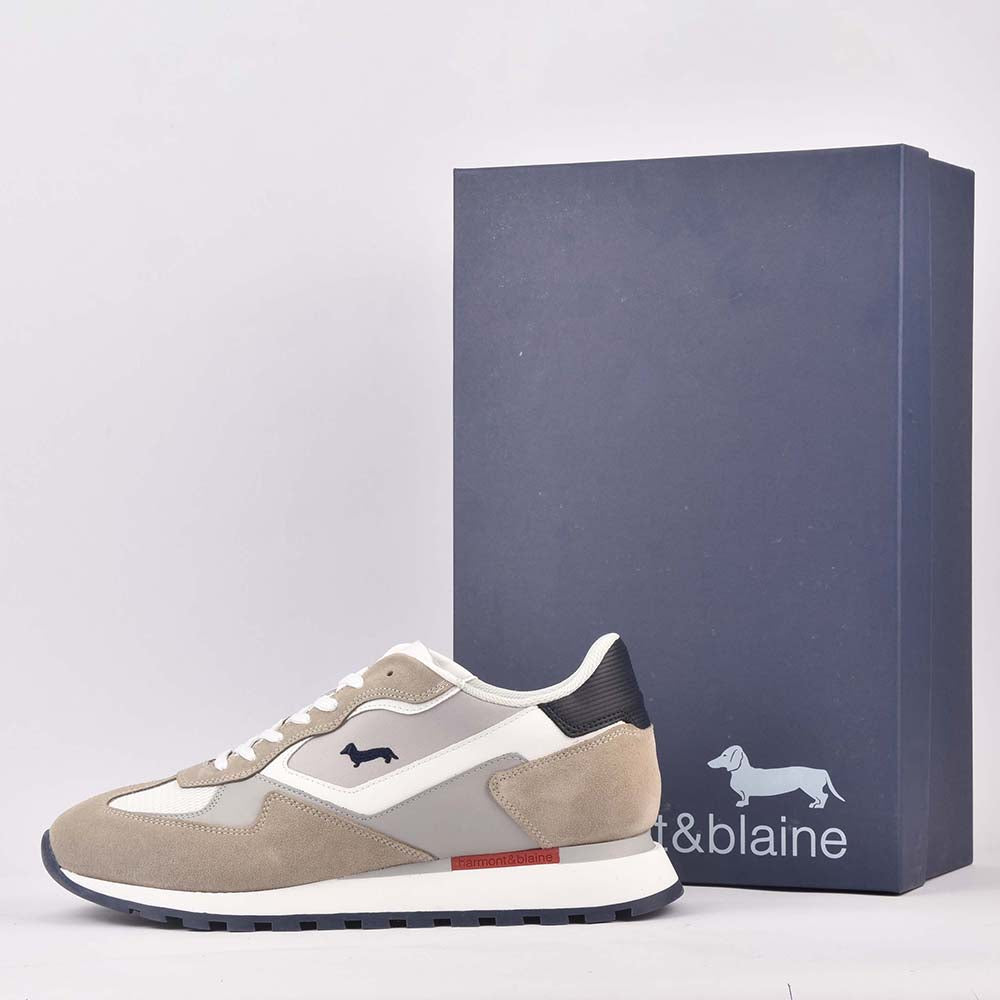 HARMONT AND BLAINE SCARPA UOMO CALF   BEIGE  BIANCO - EFM231-070-6150