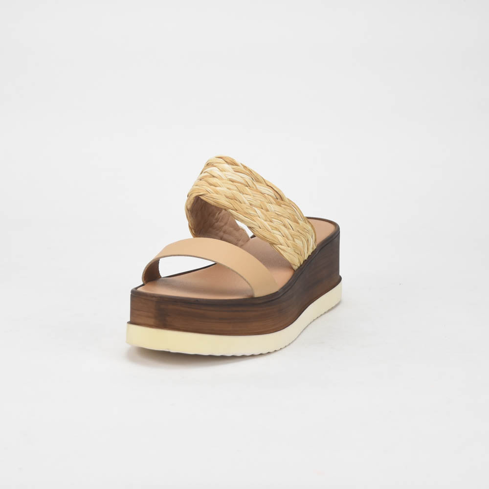 ANDRÉ SABOTS FEMME ROMARINE CUIR BEIGE - 52321686426