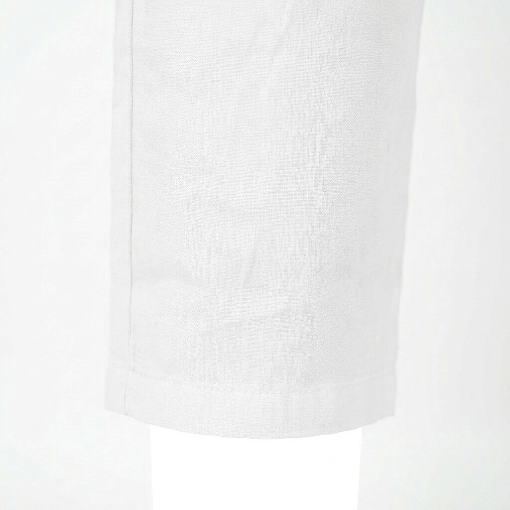 Départ Homme Pantalon en Lin Blanc - MG188-G21-000734