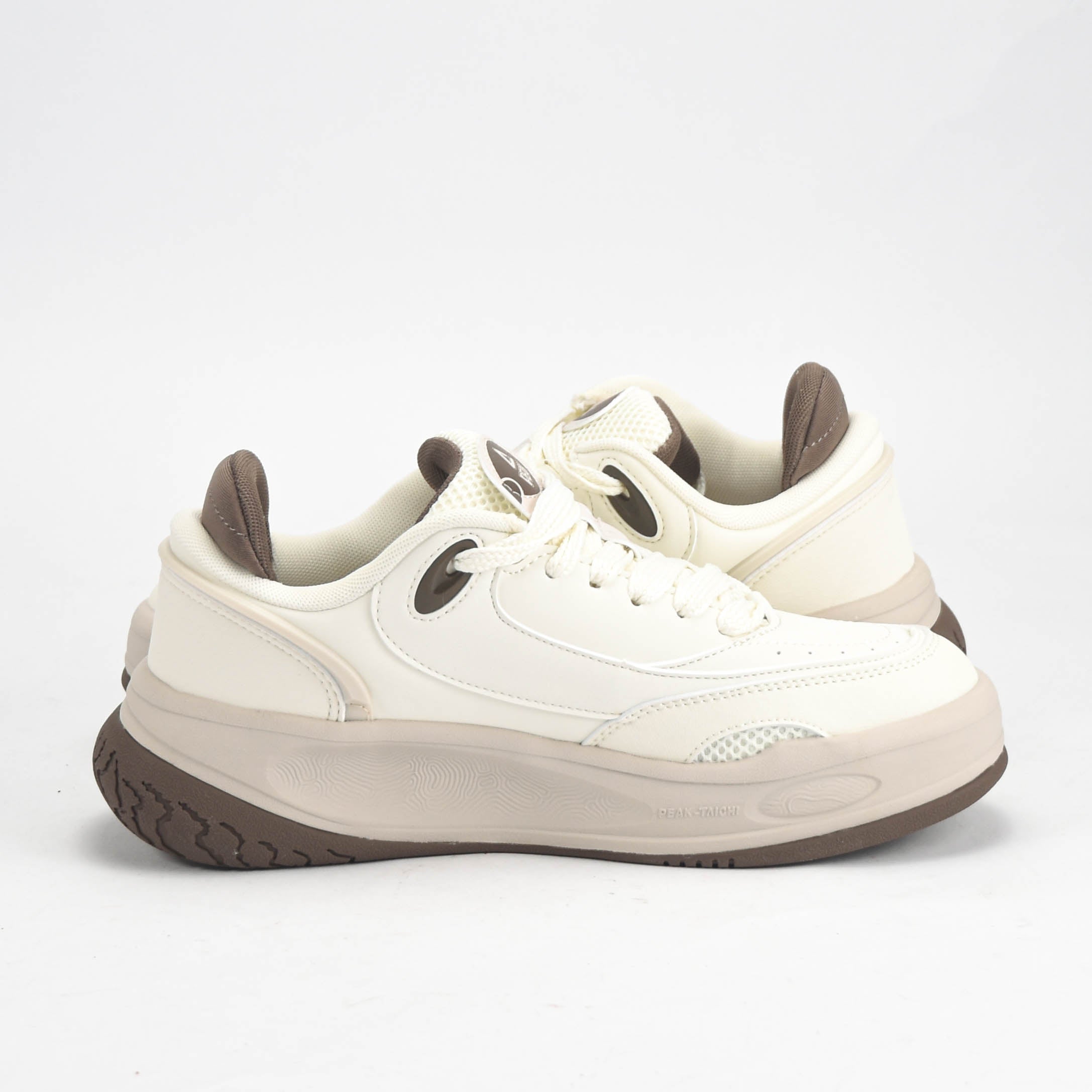 Peak Taichi Casual Shoes Canvas White/Brown - DB530128-Z491