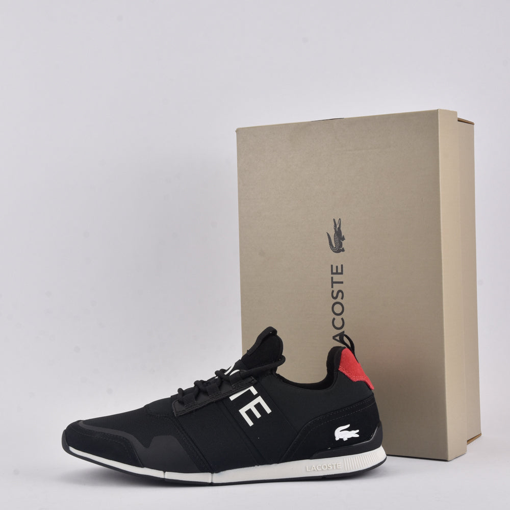 LACOSTE MANEVRA ELITE 0120 1 CMA BLK/RED TEXTILE - 40CMA00041B5
