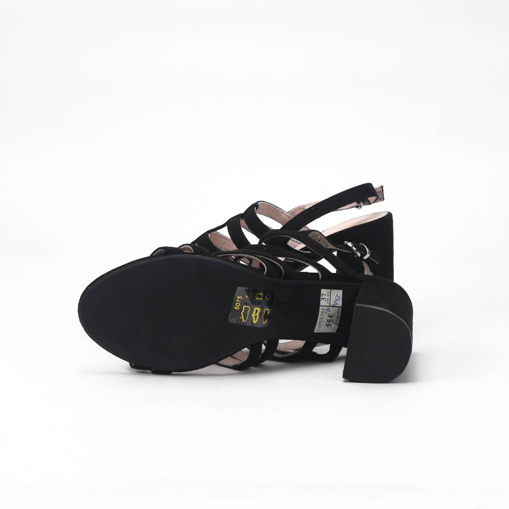 ANDRÉ SANDALES FEMME CAPUCINE DAIM NOIR - 52314188403