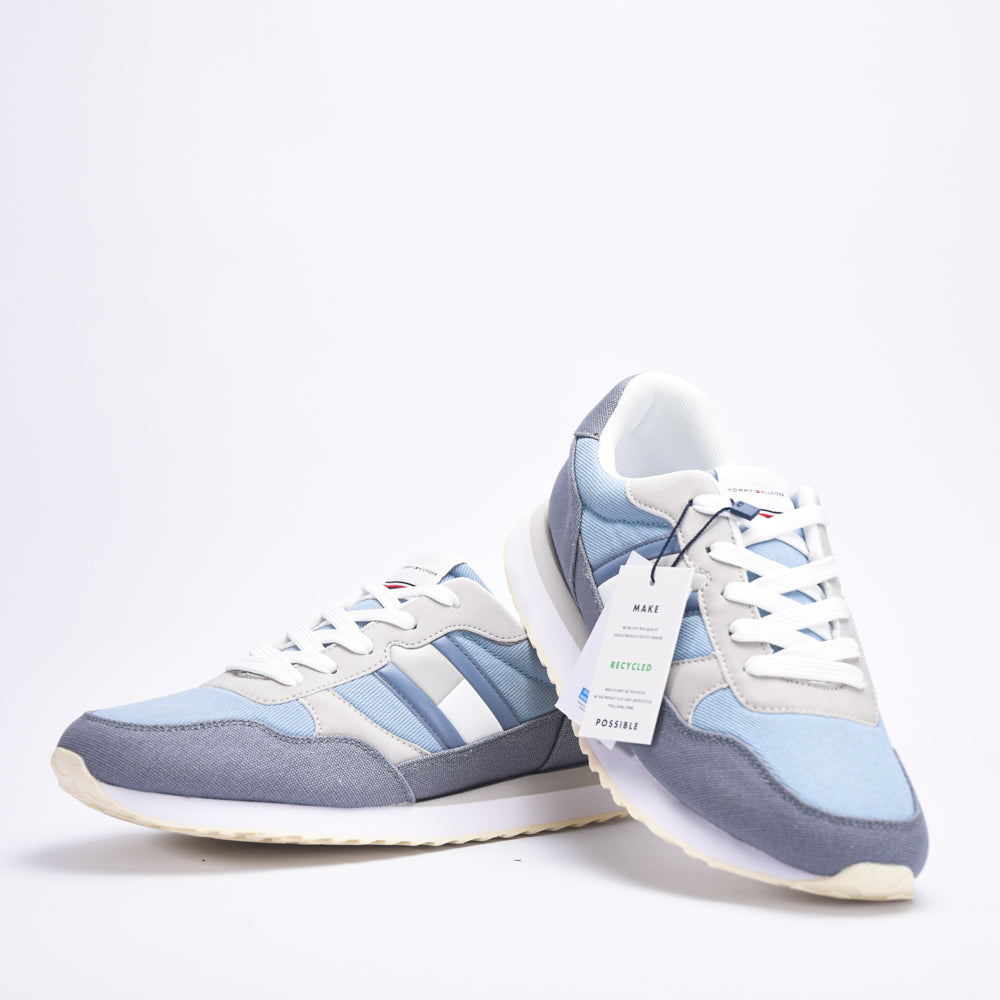 FLAG LOW CUT LACE-UP SNEAKER DENIM/GREY - T3X9-33376-1693A58