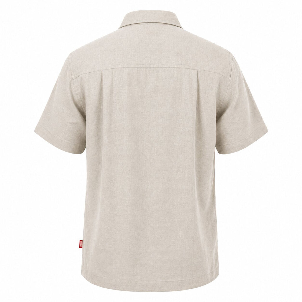 Départ Homme Chemise en Lin Beige - MZ139-G21-000740