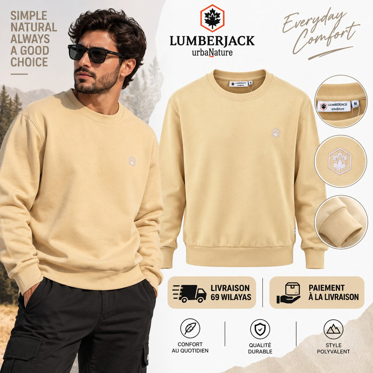 LUMBERJACK SWEAT SHIRT - LBJ-00601-KAK