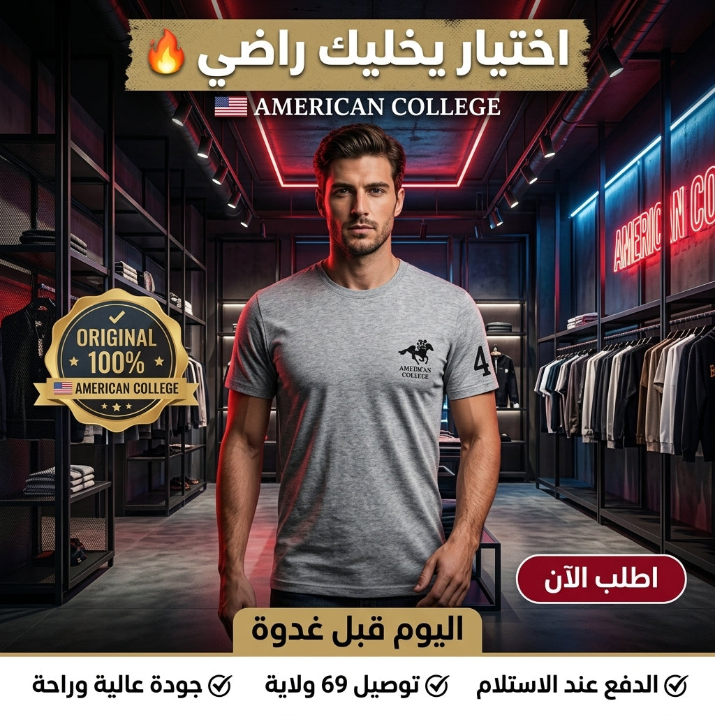 American College t-shirt pour Homme - TS260104-GREY
