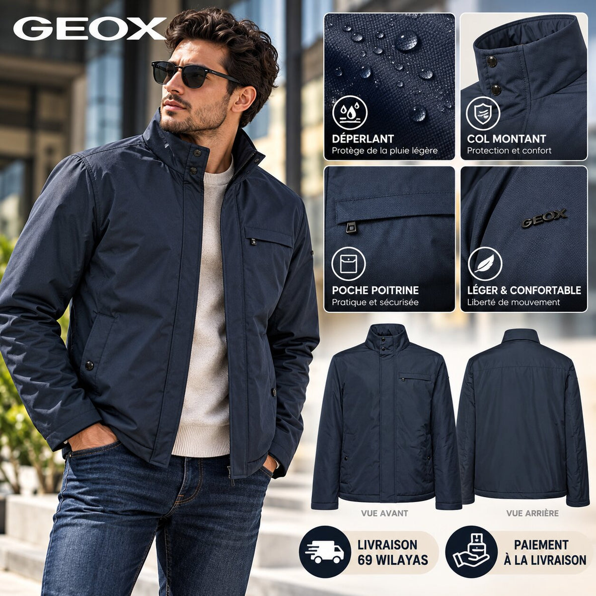 GEOX – Veste Homme - M3620GT2951-F1624