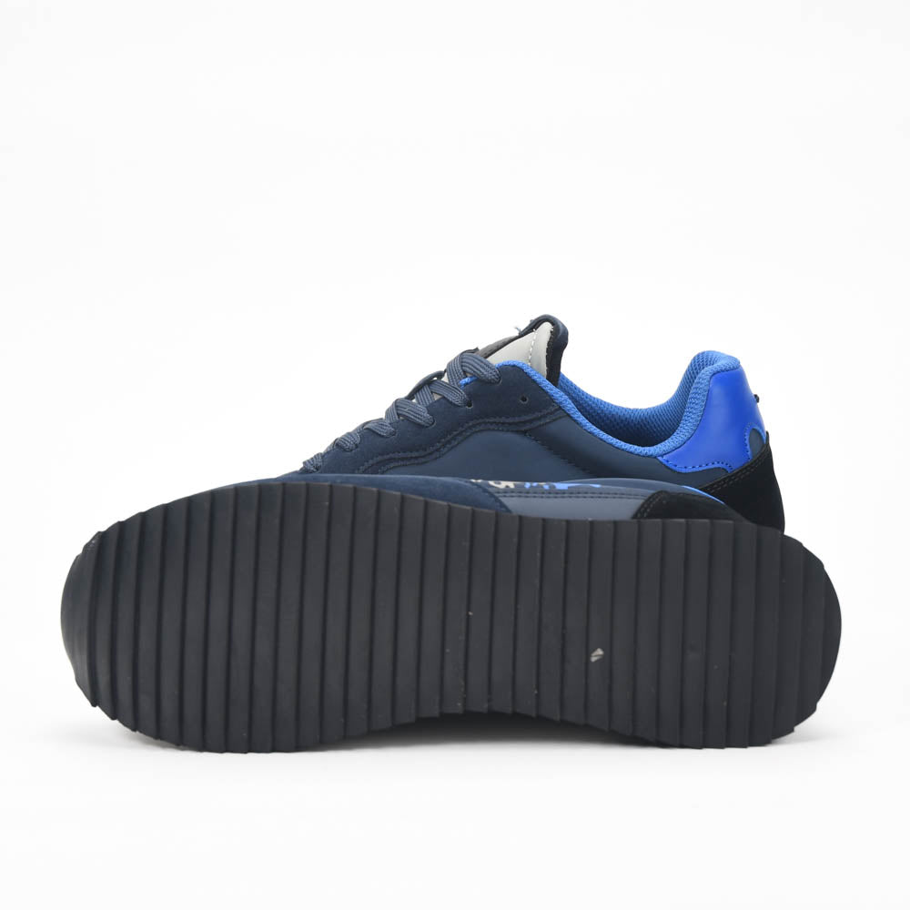 La Martina Low Sneakers Blue Leather - LFM252.041.A70.A6