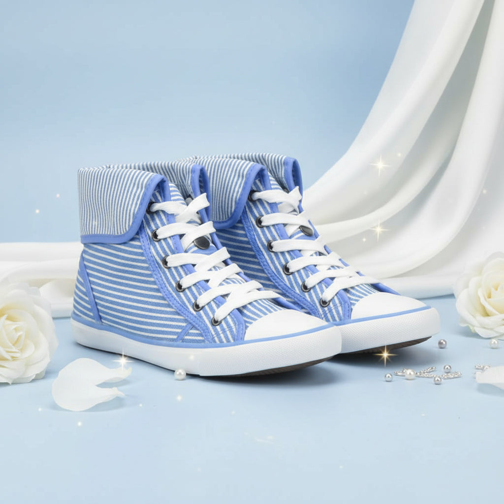 ANDRÉ BASKETS MONTANTES FEMME GIROFLE BLUE - 52149481207