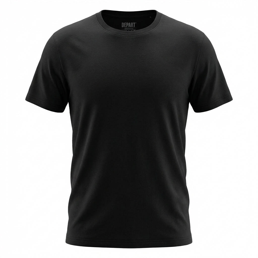 DEPART T-SHIRT HOMME NOIR 100% COTON SIMPLE - G23-001601-BLACK
