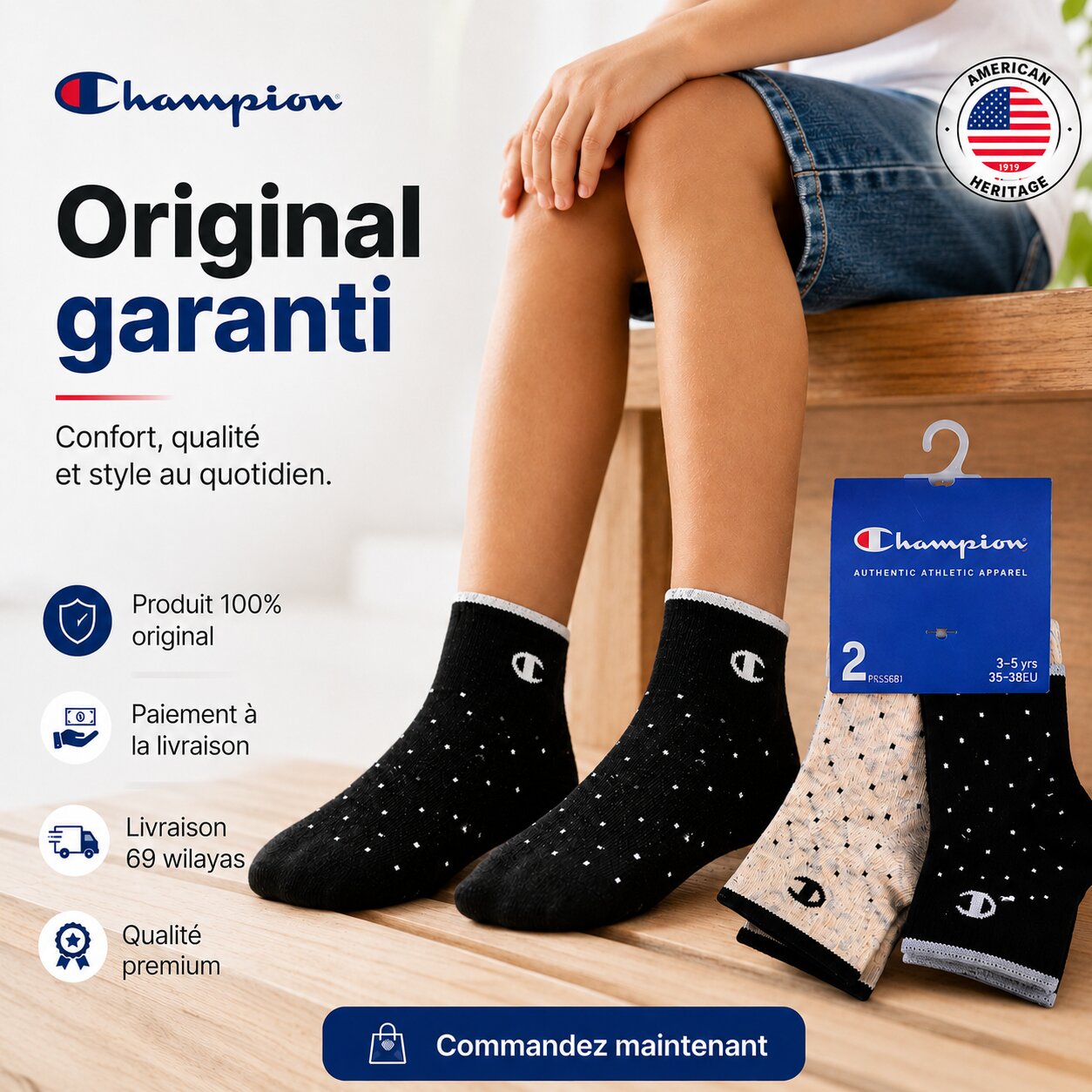 Champion 2-Pack Footie Socks - 804321-EM514
