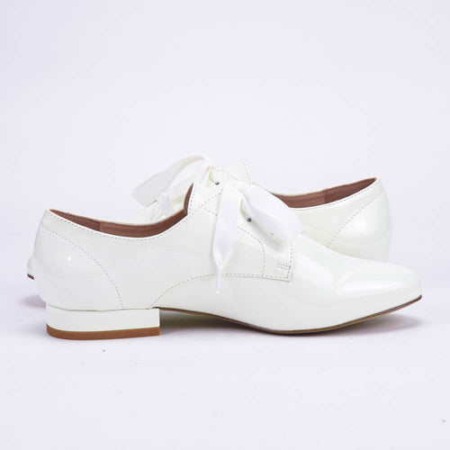 ANDRÉ DERBY FEMME ERNESTINE CUIR BLANC - 52125371610