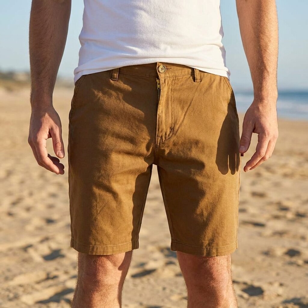 DEPART Short chino homme - G21-000175-BROWN