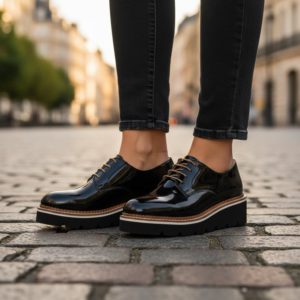 ANDRÉ DERBY FEMME EMELINA CUIR VERNIS - 52125124617