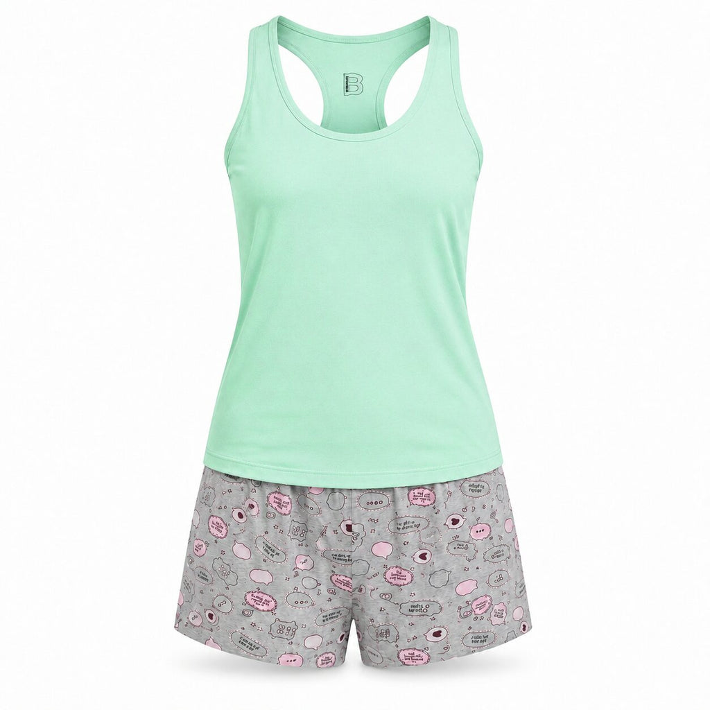 Pyjama d\'Été Femme - P-BOULEVARD-VERT03