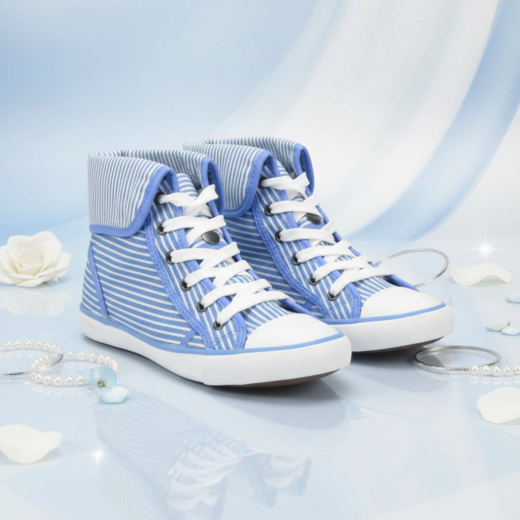ANDRÉ BASKETS MONTANTES FEMME GIROFLE BLUE - 52149481207