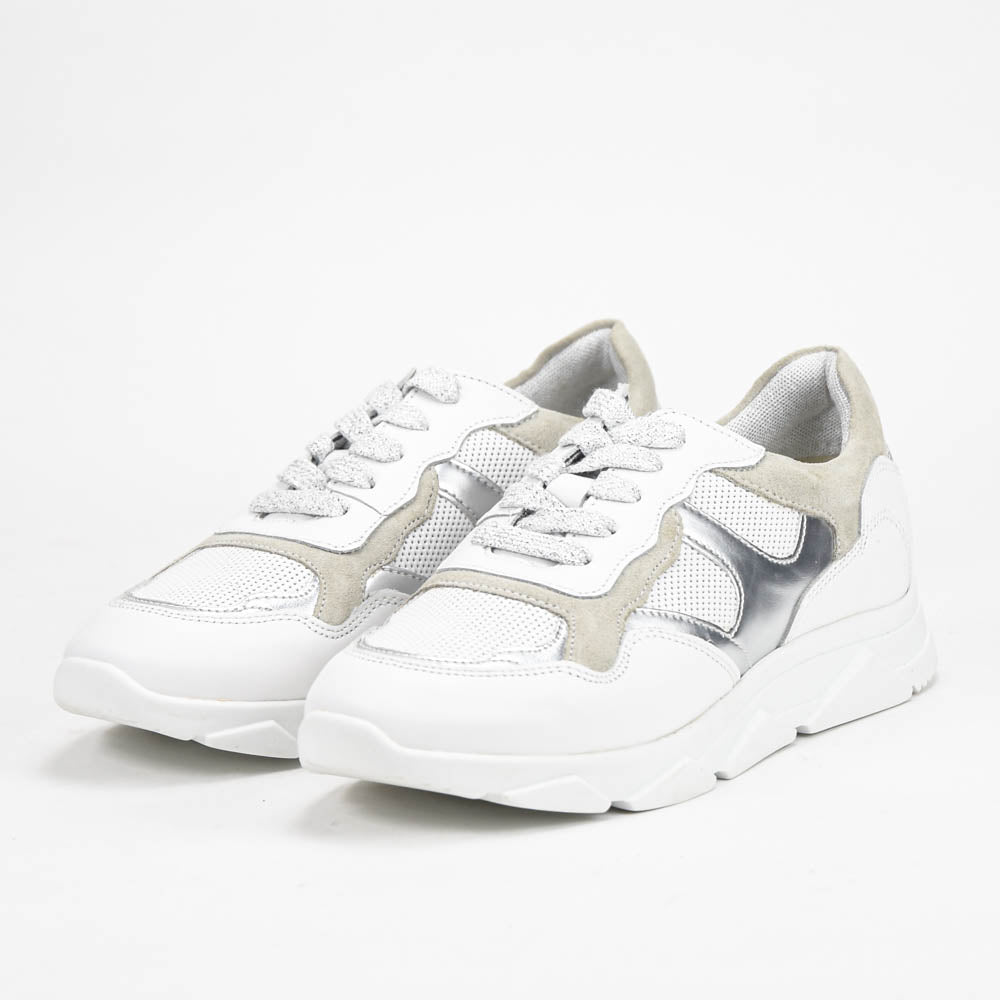 ANDRÉ BASKETS FEMME HAVILAH CUIR BLANC - 52149303600