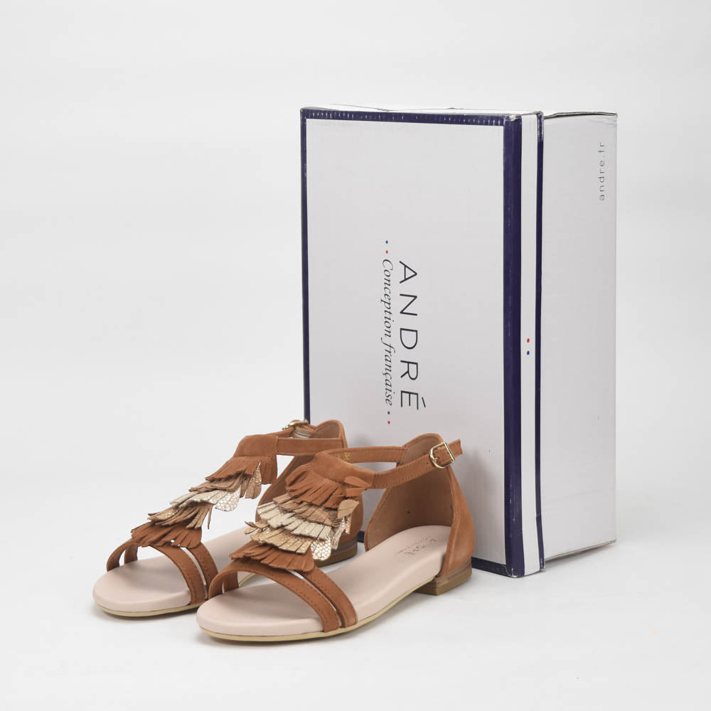ANDRÉ SANDALES FEMME BRIANA DAIM MARRON - 52321630637