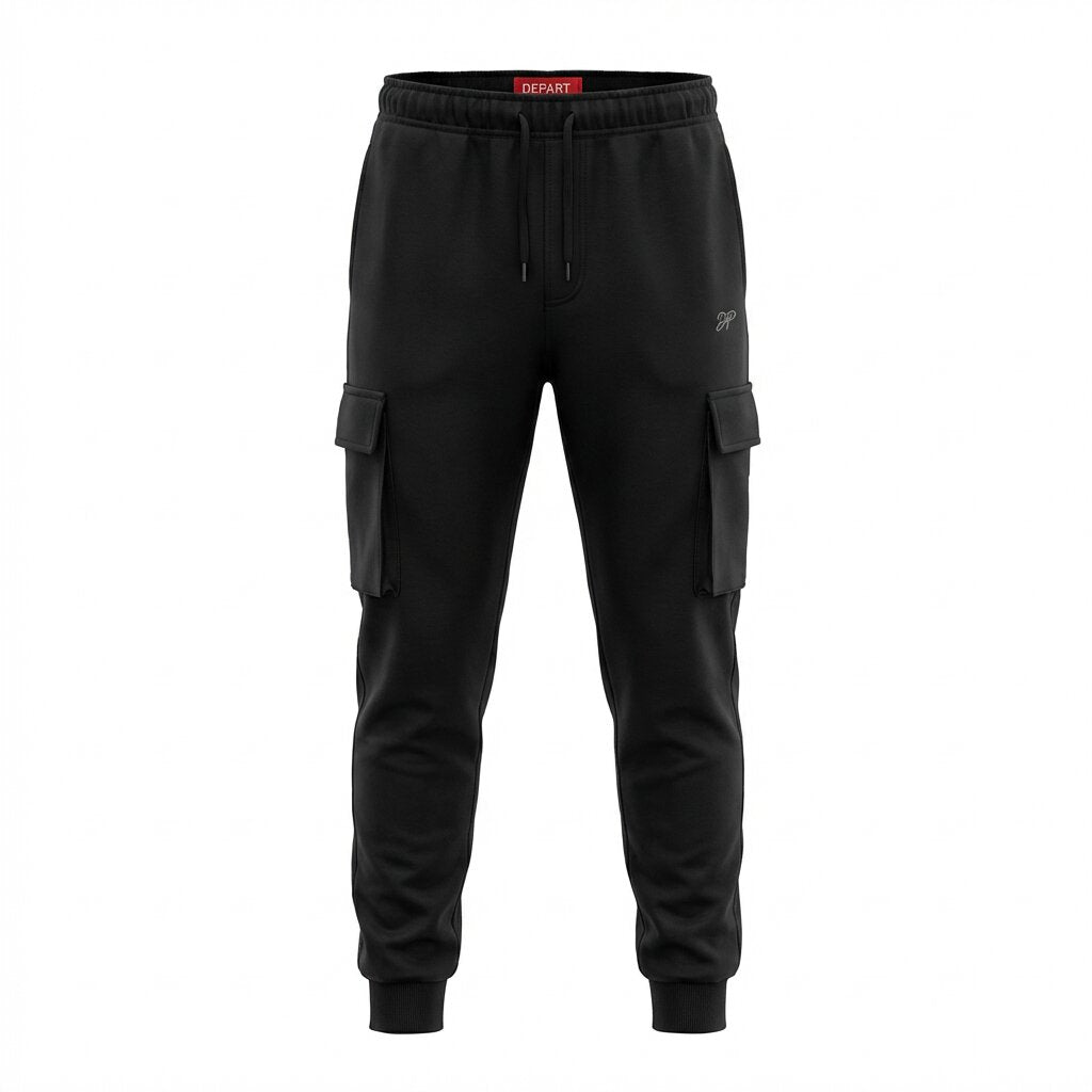 DEPART JOGGING CARGO SLIM HOMME NOIR - G23-003077-BLACK