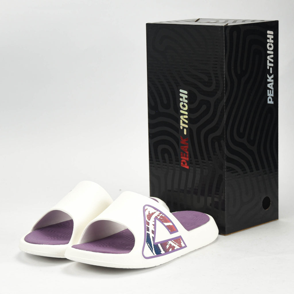 Peak Taichi Sports Slippers White/Purple - ET53098L-Z472
