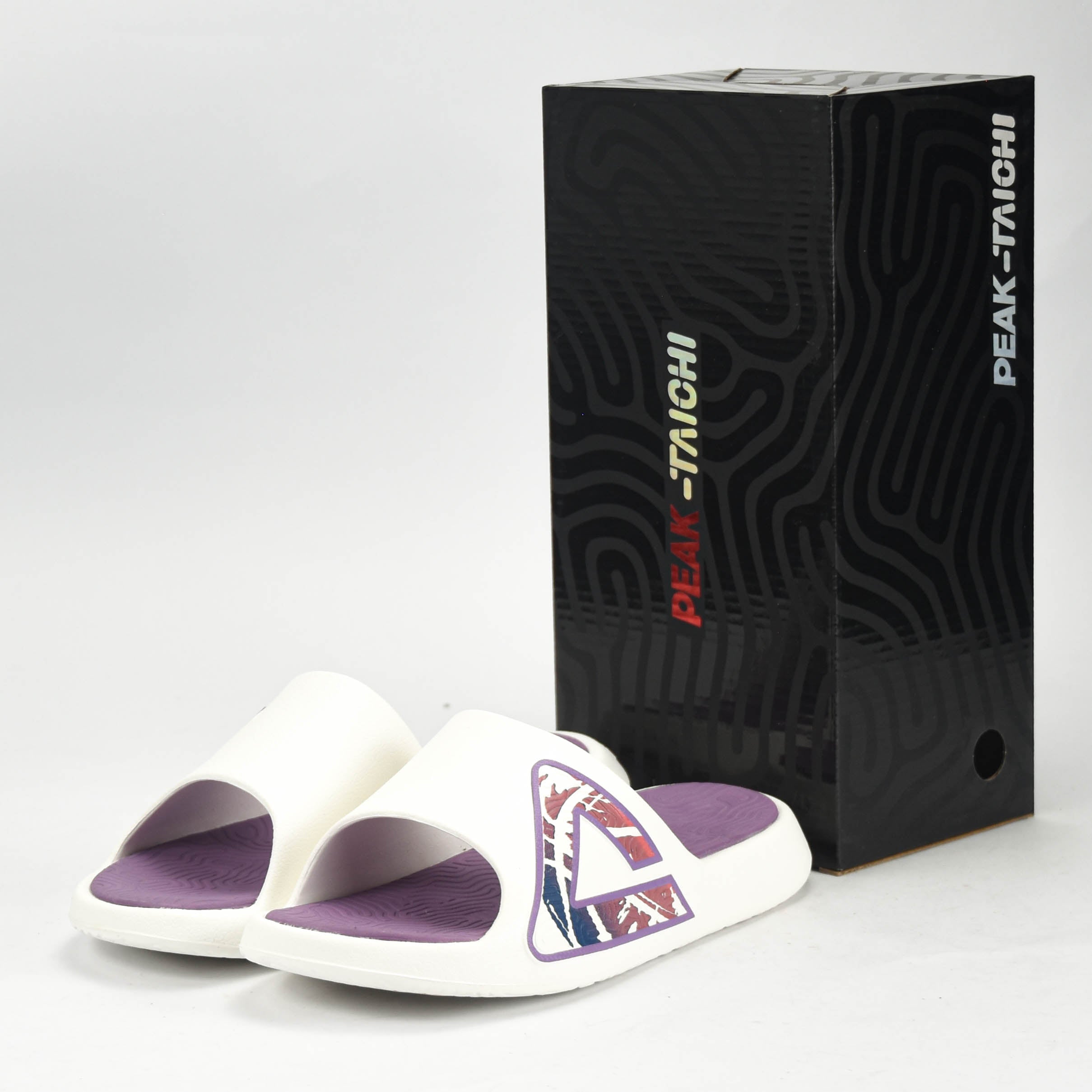 Peak Taichi Sports Slippers White/Purple - ET53098L-Z472