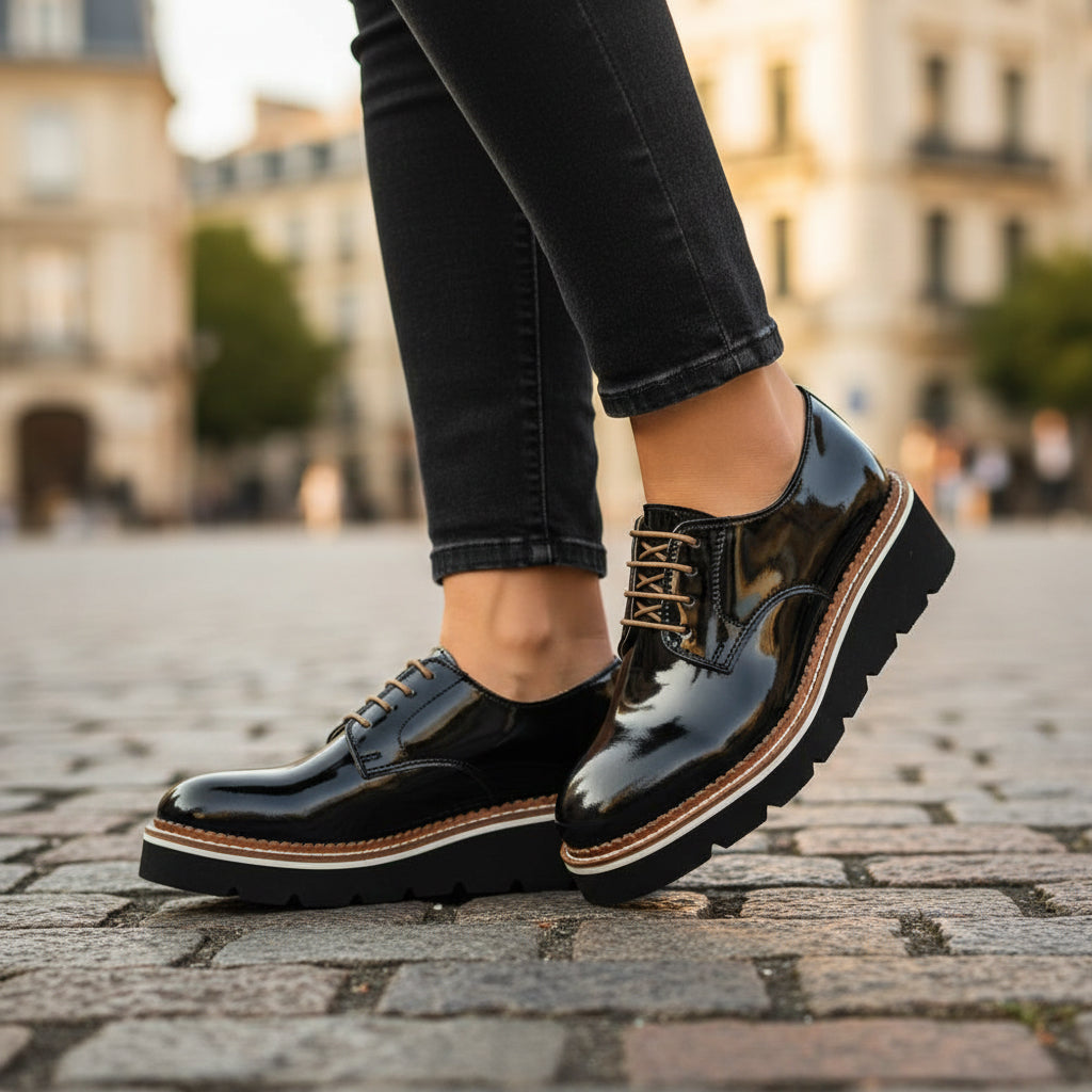 ANDRÉ DERBY FEMME EMELINA CUIR VERNIS - 52125124617