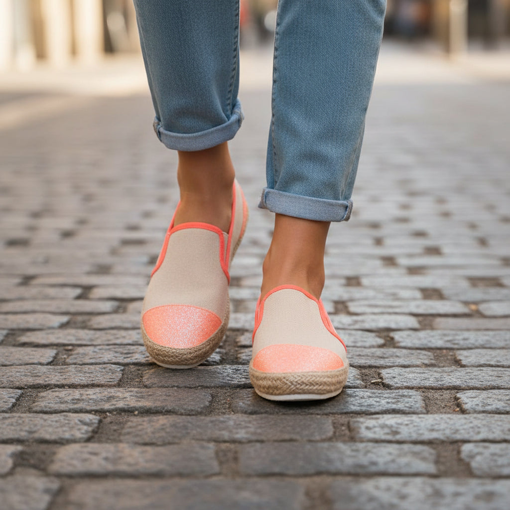 ANDRÉ ESPADRILLES FEMME DIXY ORANGE - 52357981009