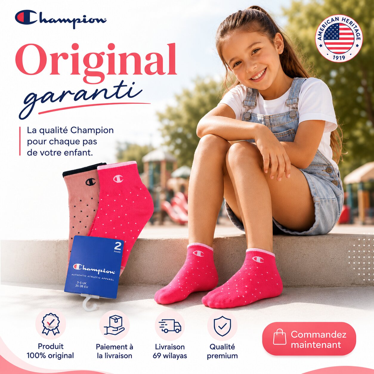 Champion 2-Pack Footie Socks - 804321-PS088