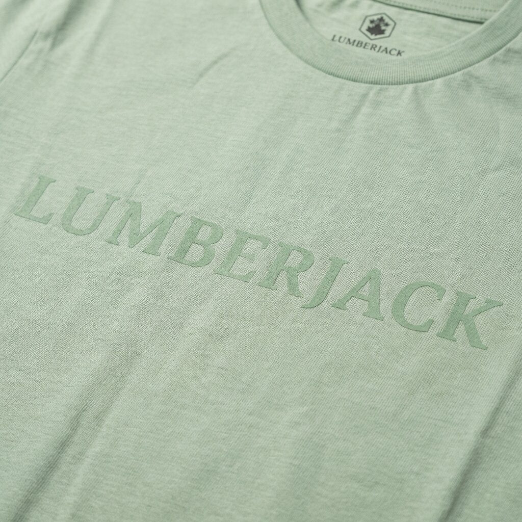 LUMBERJACK MEN TEE BIG HORIZONTAL LOGO GREEN - LBJ26010-GRN