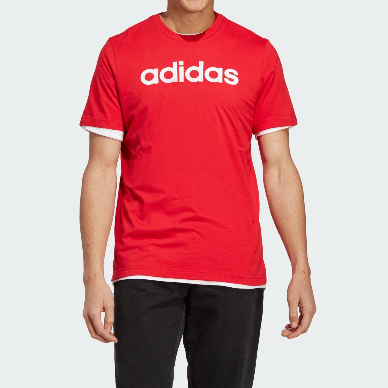ADIDAS Essentials Single Jersey Linear Embroidered Logo Tee - IC9278