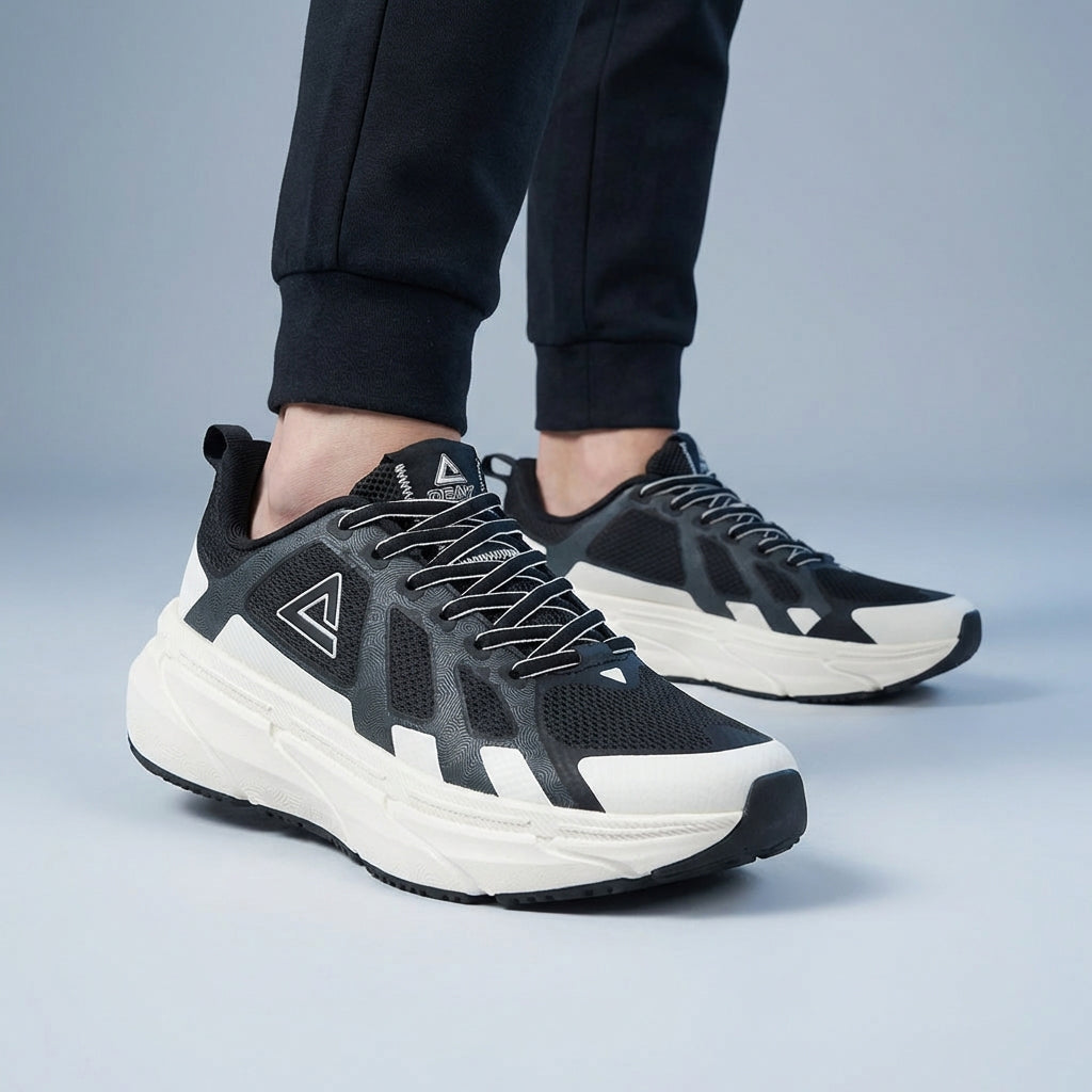 Peak Taichi Walking Shoes Black/White - EXT51708J-Z495