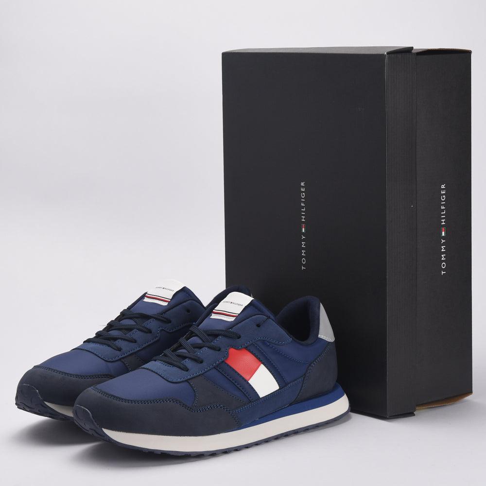 TOMMY HILFIGER FLAG LOW CUT LACE-UP 800-BLUE - T3X9-33130-0316800