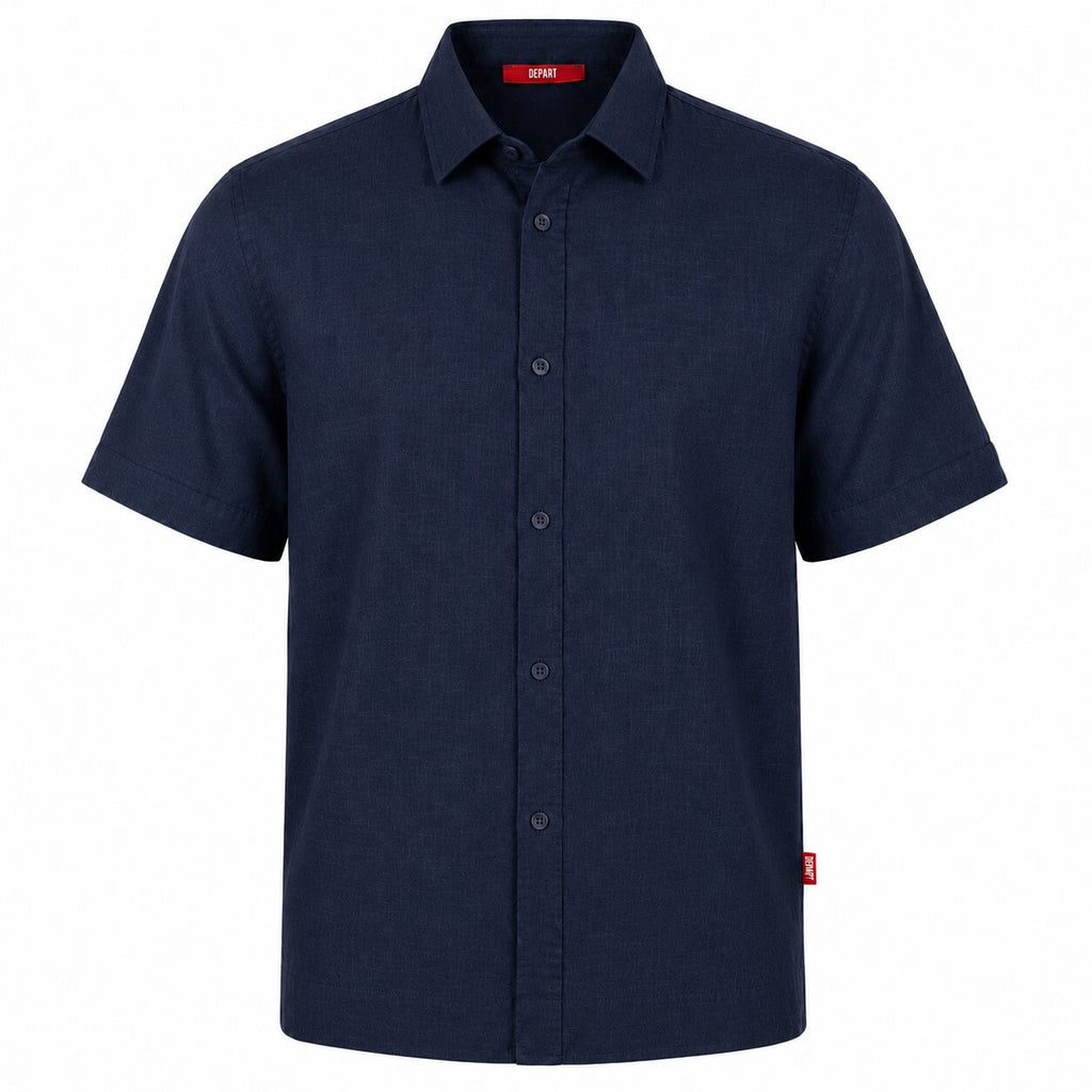 Départ Homme Chemise en Lin Blue - MZ139-G21-000743