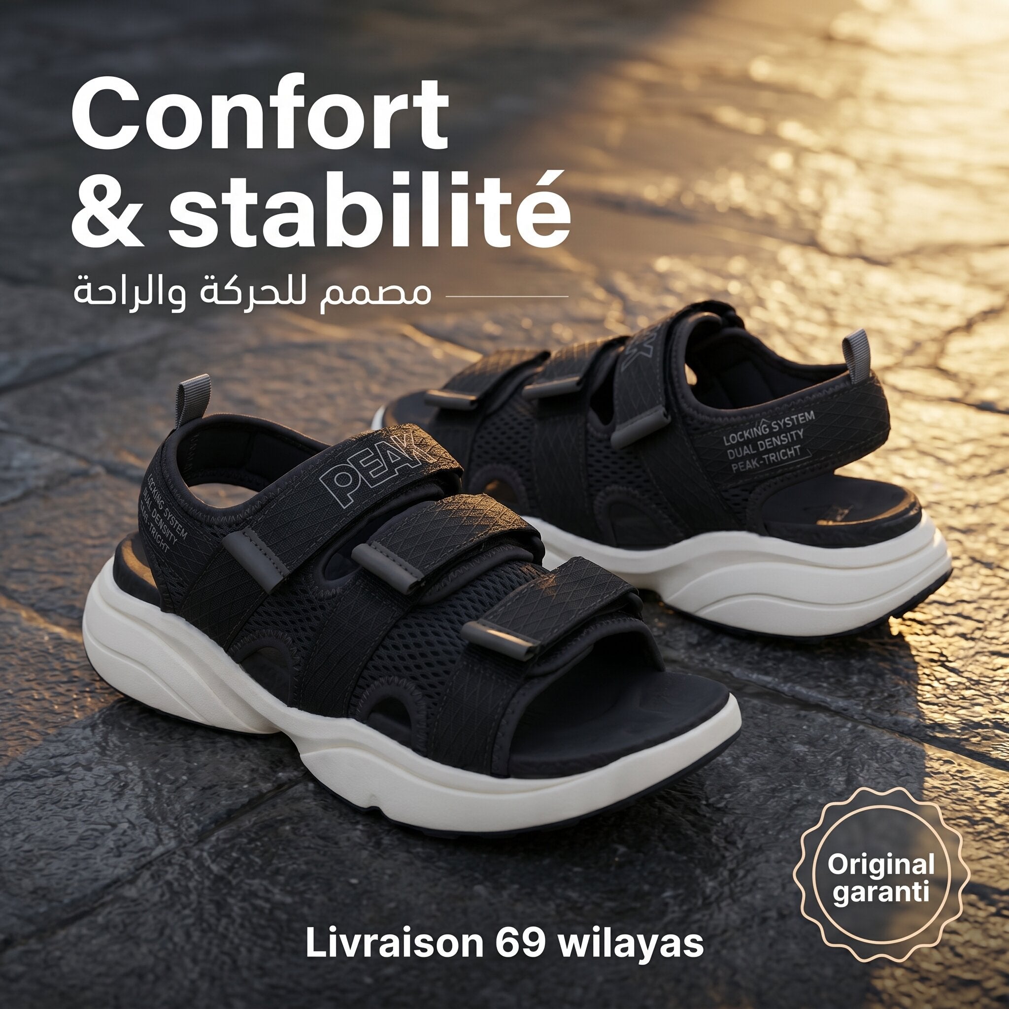 Peak Sports Sandals Grey - ET59091L-9DK6