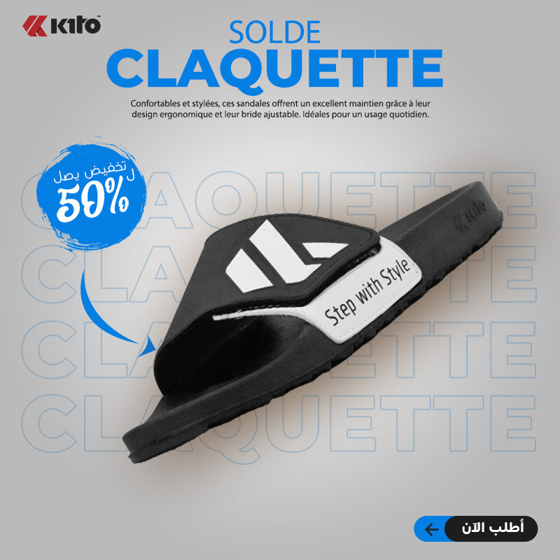 KITO CLAQUETTE AH129M BALCK - AH129MBLK