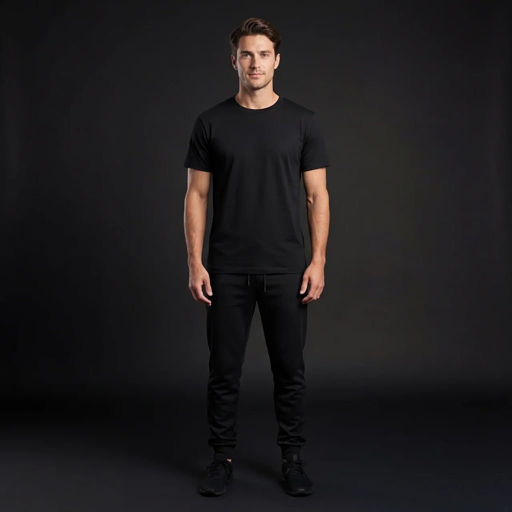 DEPART T-SHIRT HOMME NOIR 100% COTON SIMPLE - G23-001601-BLACK