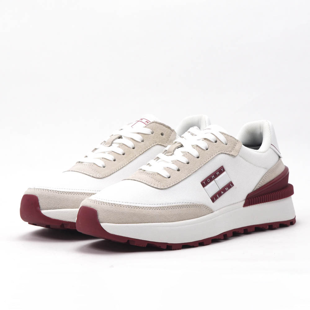 TOMMY HILFIGER BASKETS TOMMY JEANS TJW TECH RUNNER HOMME BLANC - ENOENO-WHITE