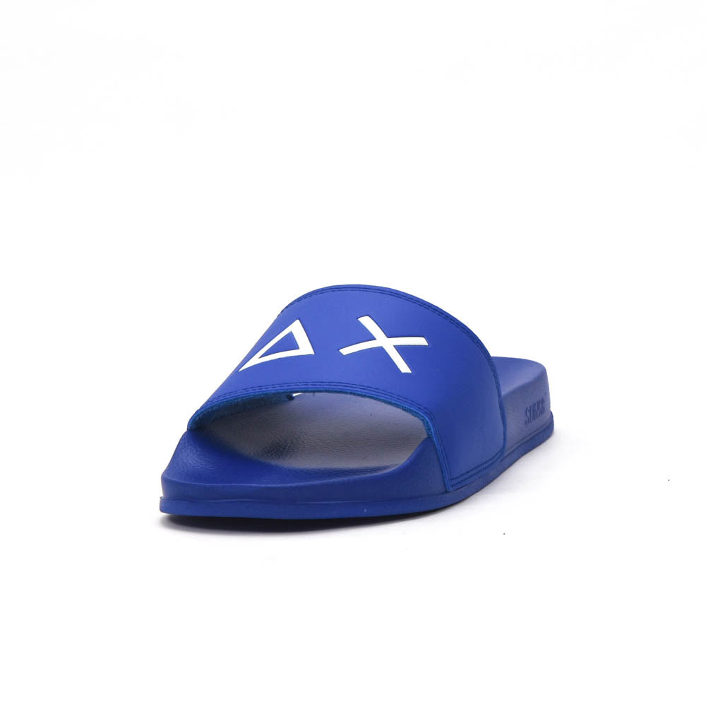 SUN68 Logo Blue Slippers - X36110-58