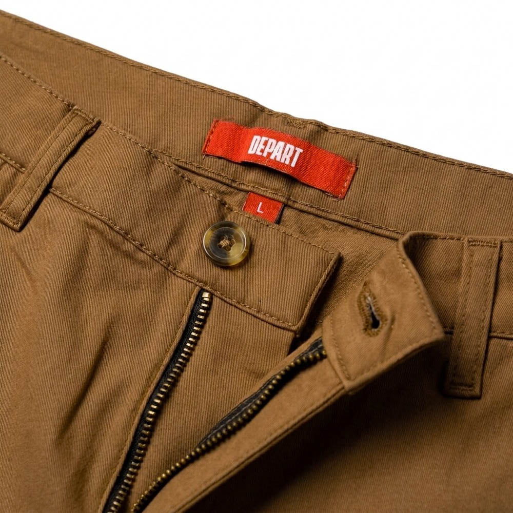 DEPART Short chino homme - G21-000175-BROWN