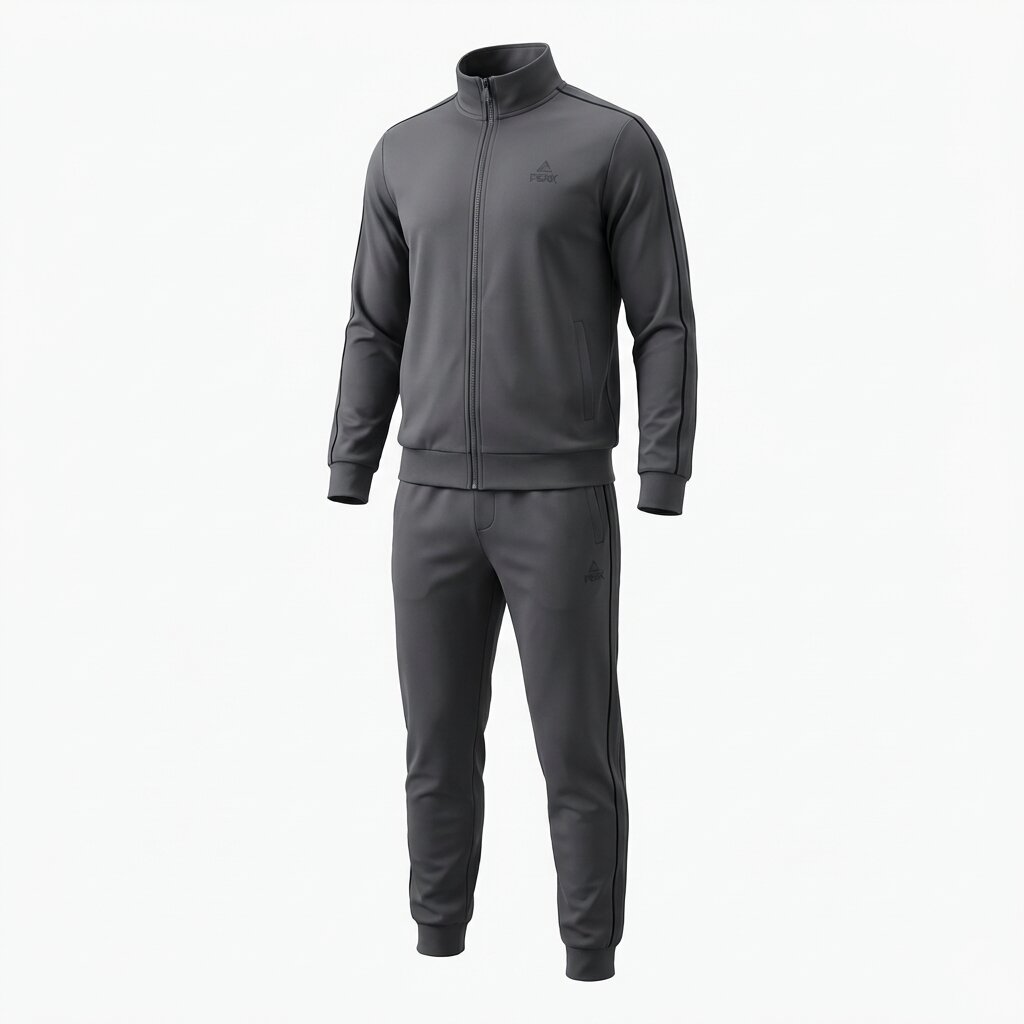 Peak Knitted Tracksuit Magnetic Grey - FW95147-009D