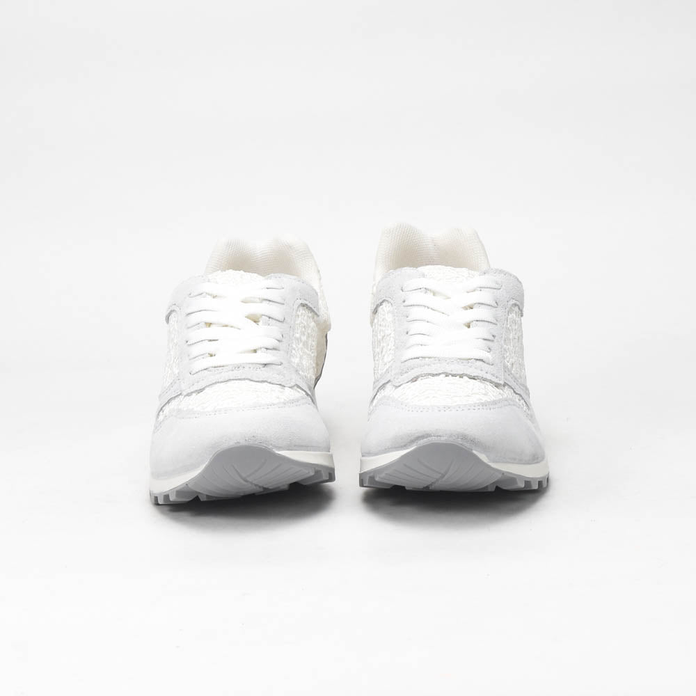 ANDRÉ BASKETS FEMME SONG CUIR BLANC - 52149382404