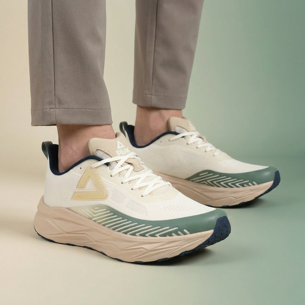 Peak Running Shoes White/Green - EXT52187H-Z483