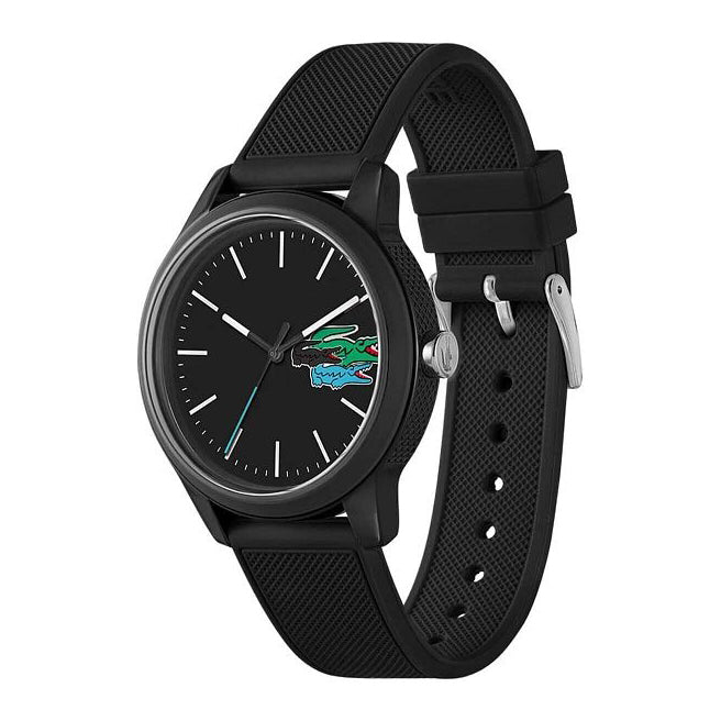 Montre Lacoste.12.12 Holiday à 3 aiguilles - Modèle noir avec bracelet en silicone - 2011134