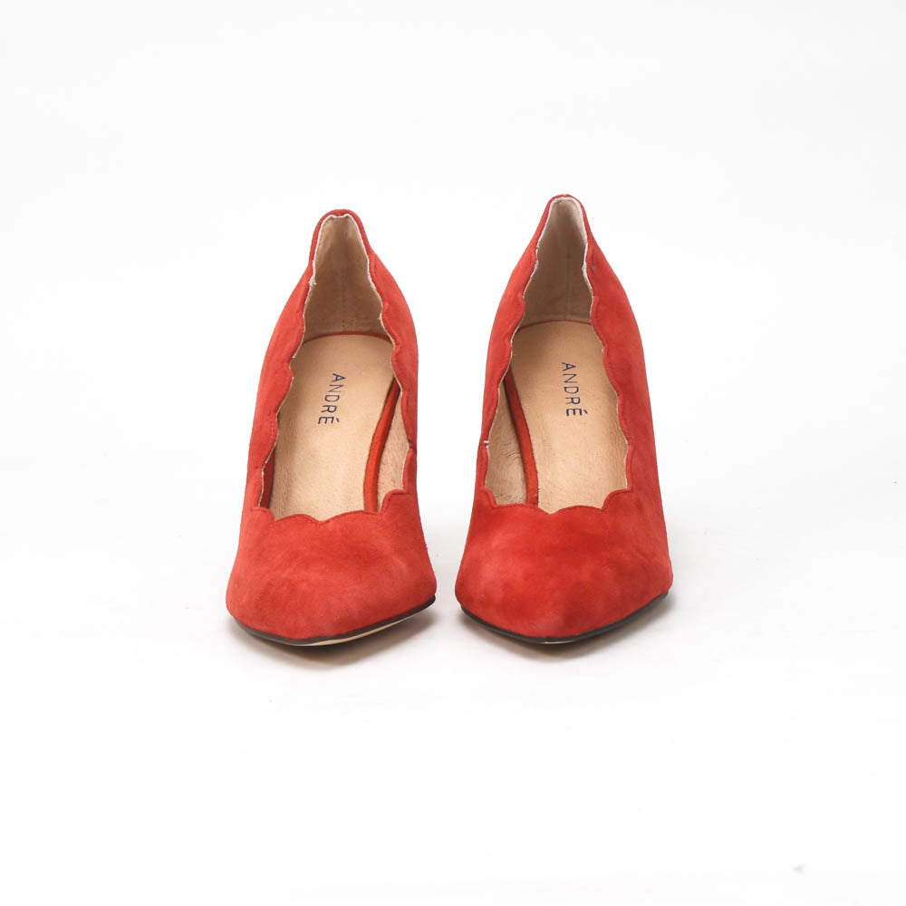 ANDRÉ ESCARPINS FEMME SAPHIR DAIM ORANGE - 52134738408