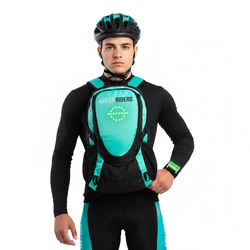 GREENRIDERS Flashing backpack - 3701107922253