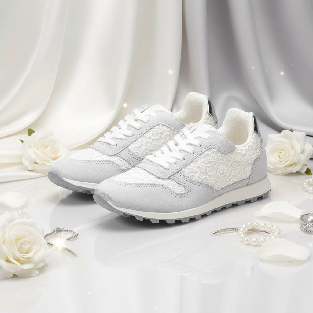 ANDRÉ BASKETS FEMME SONG CUIR BLANC - 52149382404