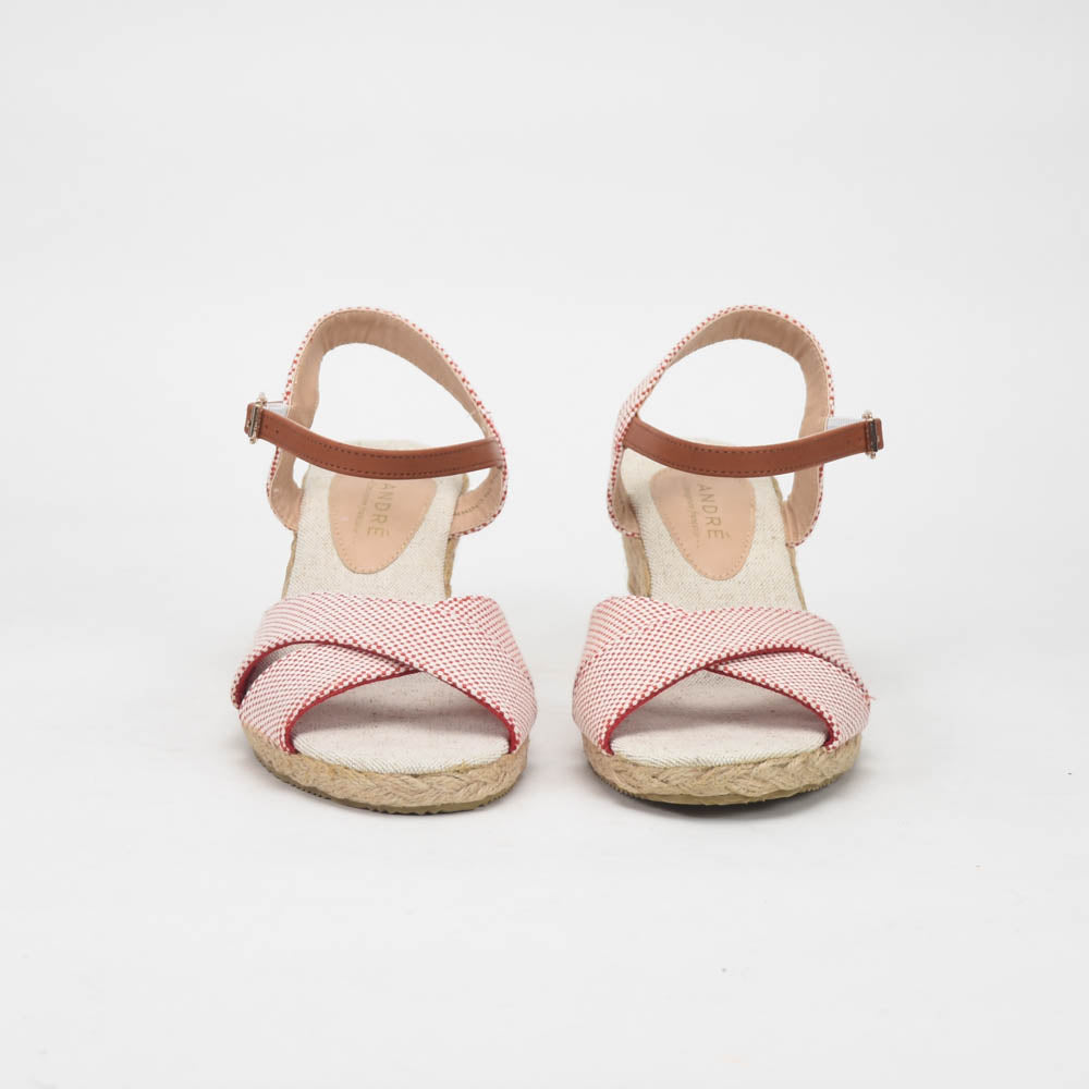 ANDRÉ SANDALES FEMME PAULETTA TEXTILE ROUGE - 52314788600
